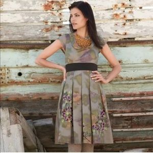 Anthropologie Floreat Watercolor Embroidered Dress Size 2